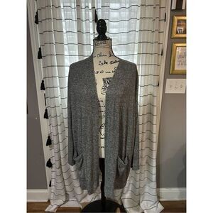 Secret Treasures Grey Duster Size Large 12–14 Loungewear Sweater Cardigan